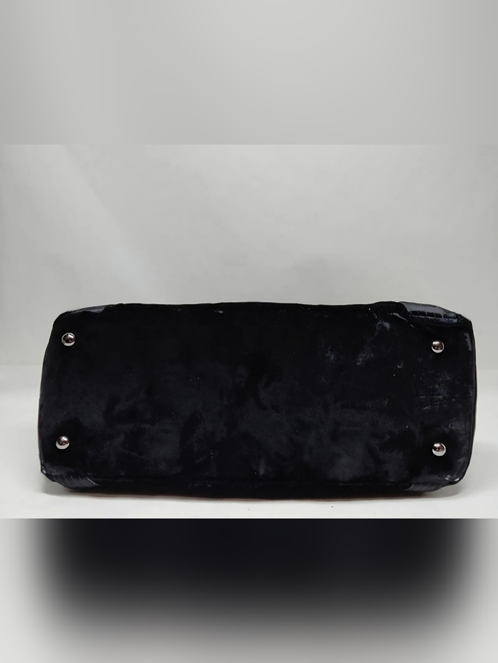 Chanel Vintage Black Velour Tote Handbag - Picture 10 of 15